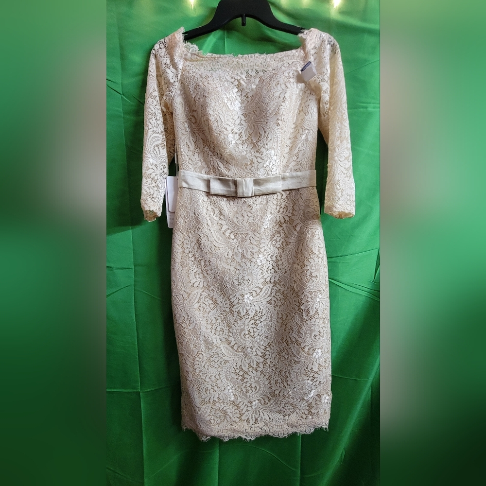 JJs House Cream Midi Dress with Elegant Design